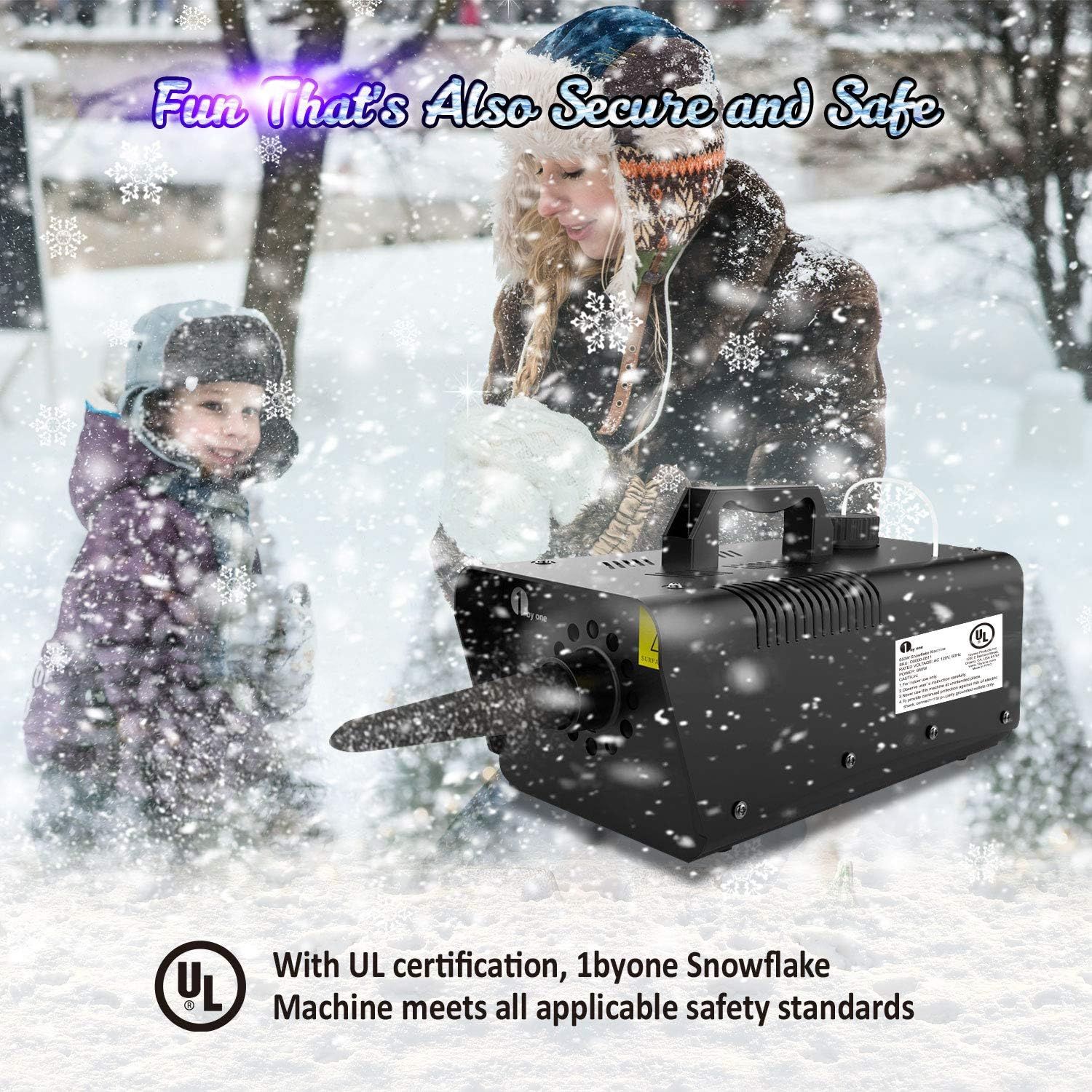 1byone 650W Wired Remote Control Snow Machine - Black by 1byone - Image 2