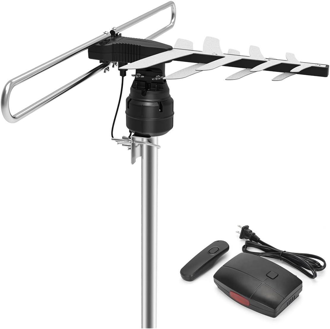 1byone Outdoor HD TV Antenna 85 Mile Range 360 Degree Rotating 49.2ft - Black by 1byone - Refurbished - Very Good condition - US$51.58