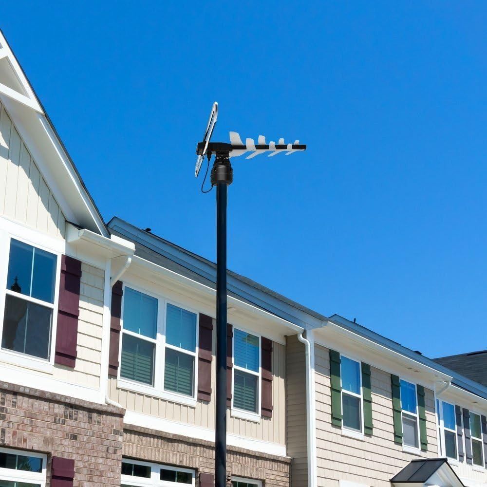 1byone Outdoor HD TV Antenna 85 Mile Range 360 Degree Rotating 49.2ft - Black by 1byone - Image 4