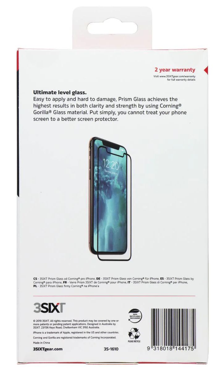 3SIXT Prism Glass Screen Protector for Apple iPhone 11 Pro Max - Clear by 3SIXT - Refurbished - Brand New condition - Image 2