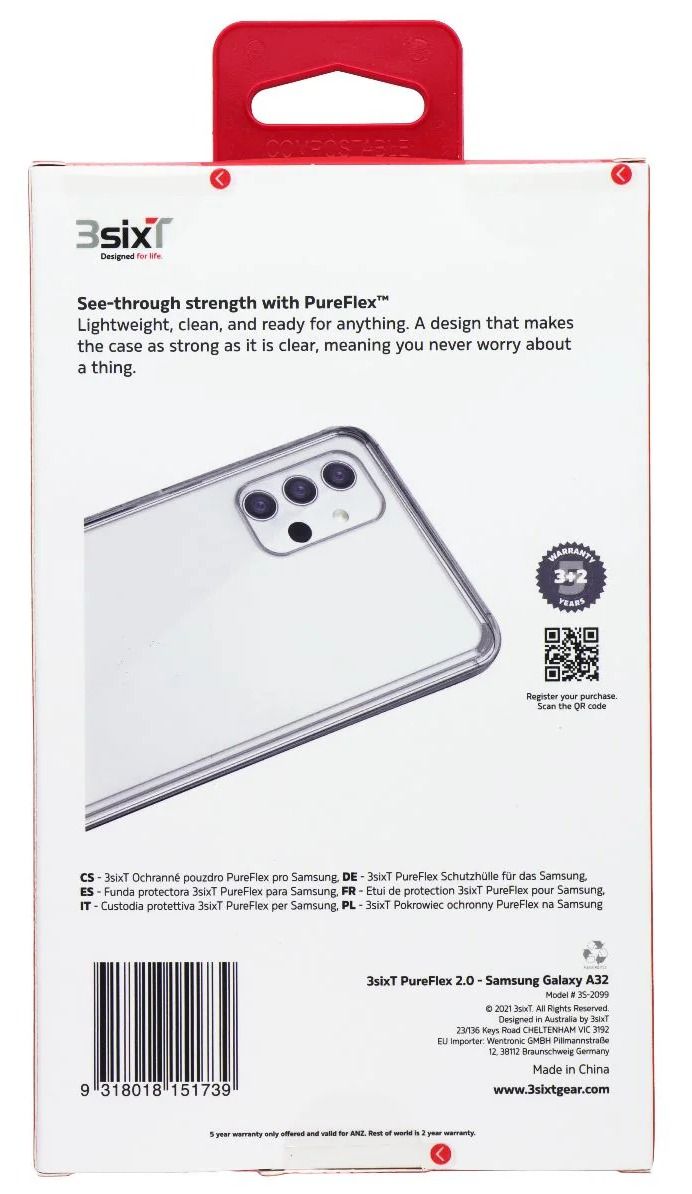 3SIXT PureFlex Series Case for Samsung Galaxy A32 - Clear by 3SIXT - Refurbished - Brand New condition - Image 2