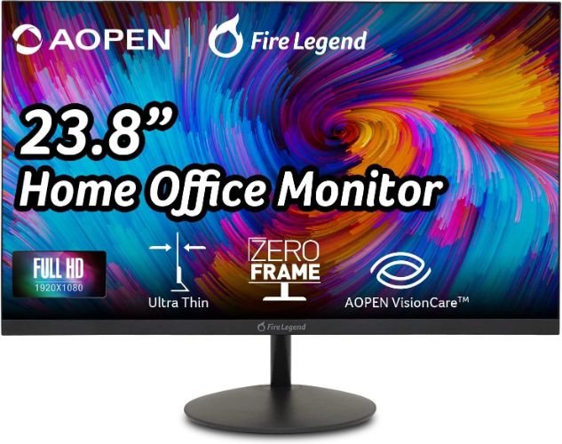 Acer AOPEN 24SA2Y HBI Monitor 23.8" - Black - 23.8 Inch by Acer - Refurbished - Very Good condition - US$90.55