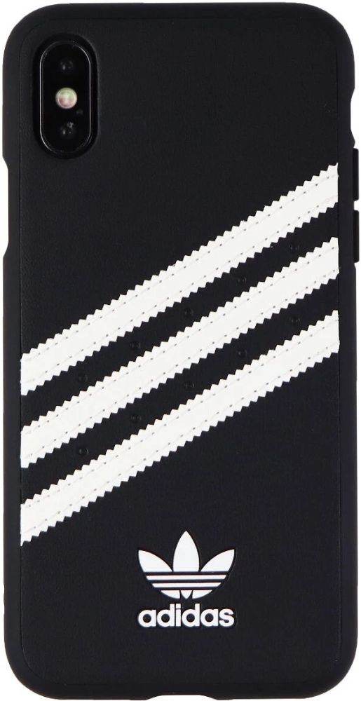 Adidas 3-Stripes Samba Snap Phone Case for Apple iPhone X l iPhone XS - Black/White Stripes by Adidas - Refurbished - Brand New condition - US$13.98