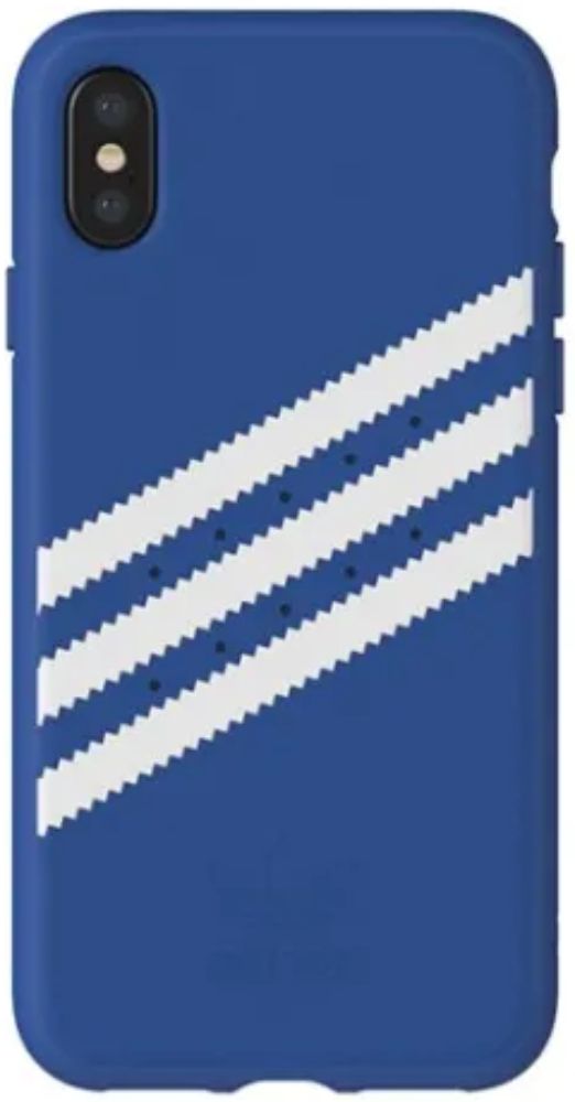 Adidas 3-Stripes Samba Snap Phone Case for Apple iPhone X l iPhone XS - Blue/White Stripes by Adidas - Refurbished - Good condition - US$11.48