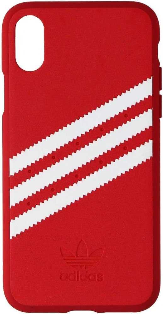Adidas 3-Stripes Samba Snap Phone Case for Apple iPhone X l iPhone XS - Red/White Stripes by Adidas - Refurbished - Brand New condition - Image 2