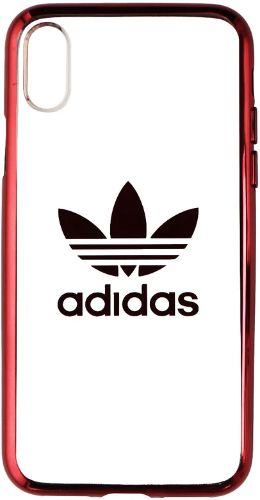 Adidas Flexible Clear Phone Case for Apple iPhone X l iPhone XS - Clear/Red by Adidas - Refurbished - Brand New condition - US$10.08