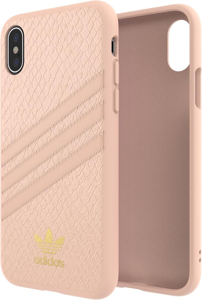 Adidas Snake Moulded 3-Stripes Samba Snap Phone Case for iPhone XR - Pink/Gold Metallic by Adidas - Refurbished - Brand New condition - US$8.78