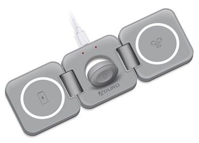 Aduro PowerUp Trinity 3-IN-1 Wireless Charging for Apple product - Gray by Aduro - Refurbished - Very Good condition - US$35.25
