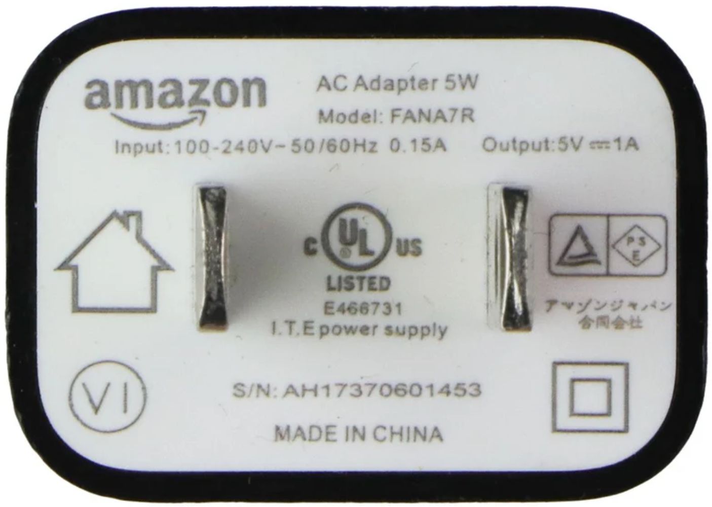 Amazon 5W USB Official OEM Power Adapter (FANA7R) - Black - Like New by Amazon - Refurbished - Like New condition - Image 4