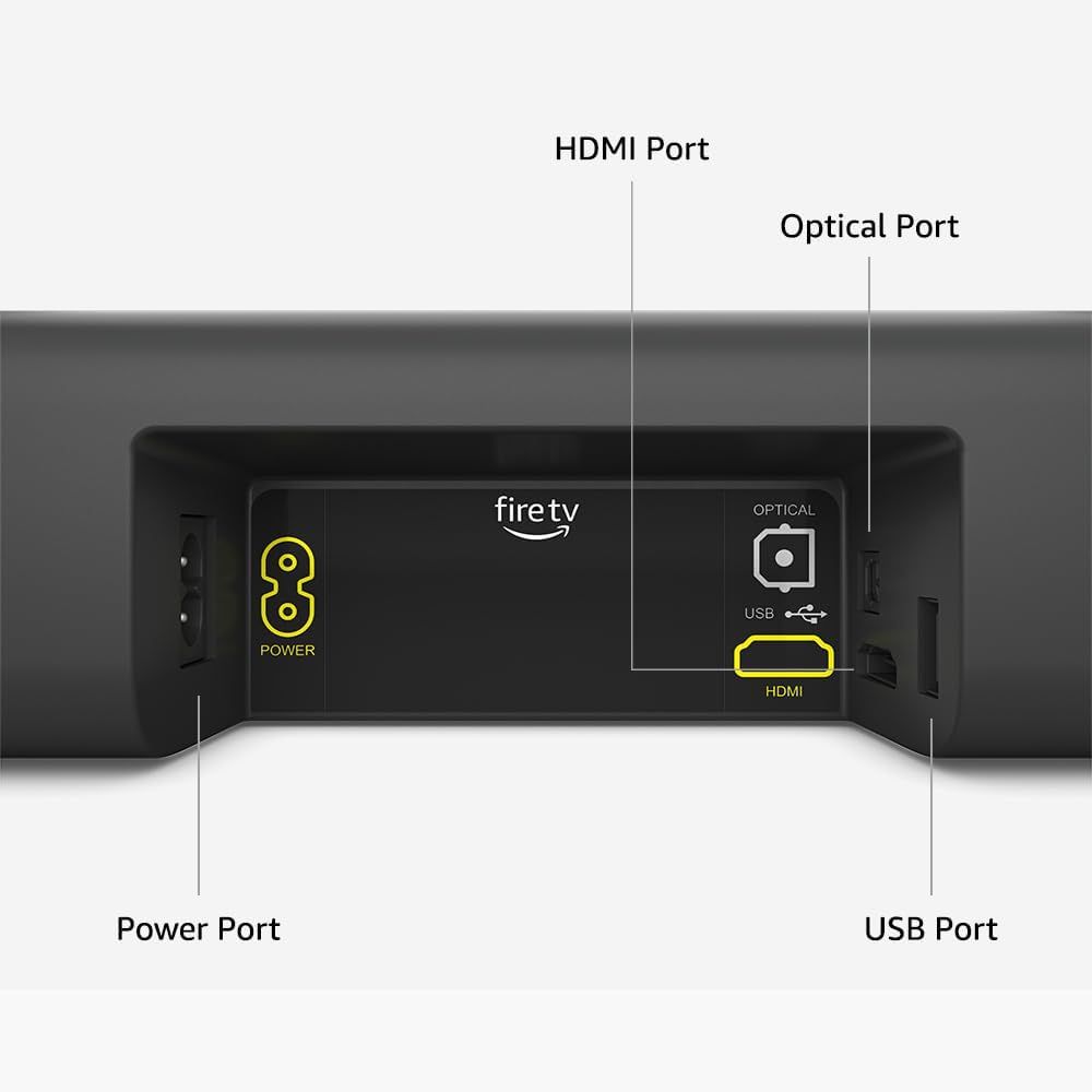 Amazon EVG487 Fire TV Soundbar 2.0 speaker - Black by Amazon - Image 3