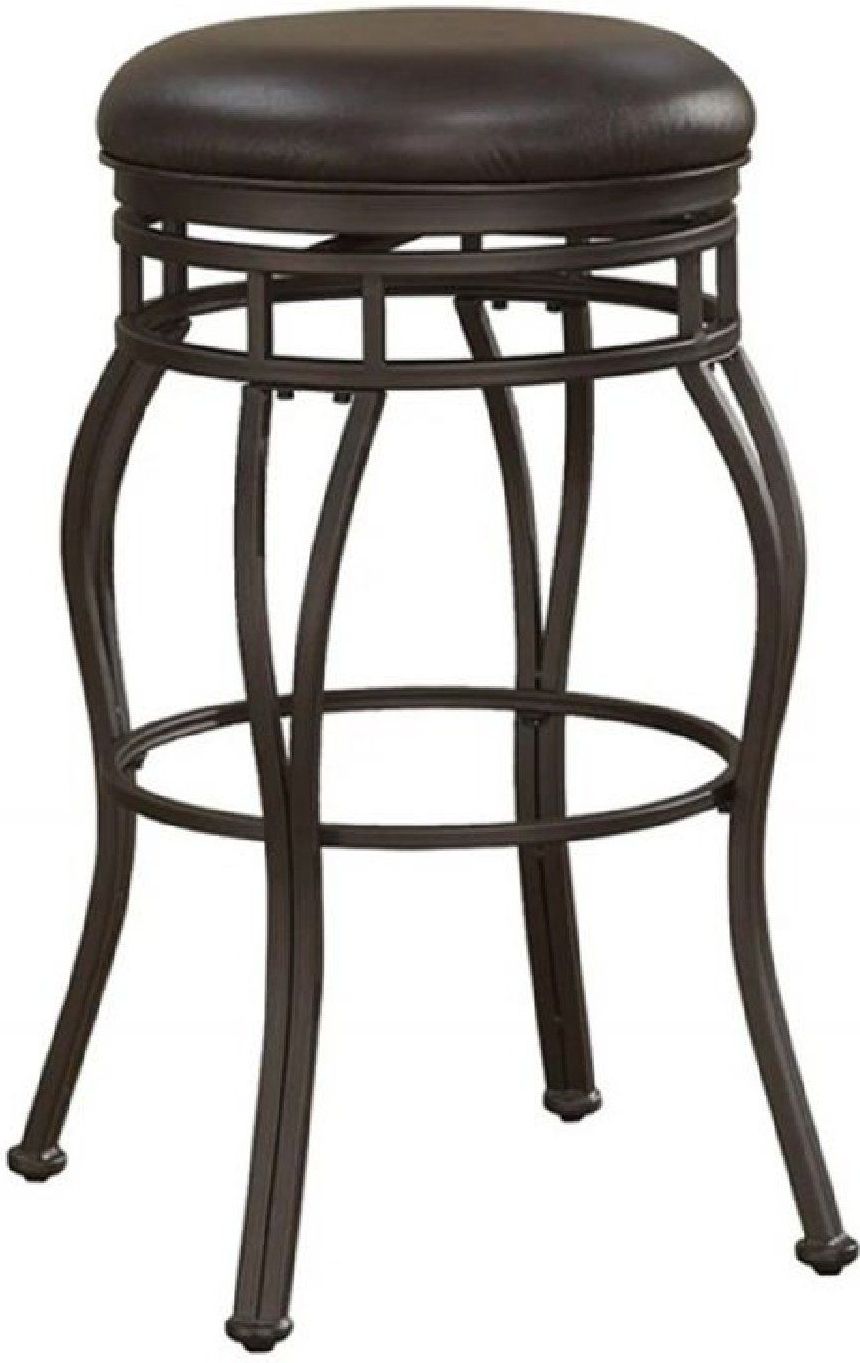 American Woodcrafters Metal Frame Backless Bar Stool (B1-102-34L) - Brown by American Woodcrafters - Refurbished - Brand New condition - US$115.37