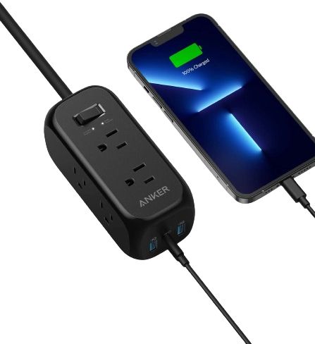 Anker 332 USB-C Power Strip 6 Outlets 5ft | A9169 - Black by Anker - Image 3