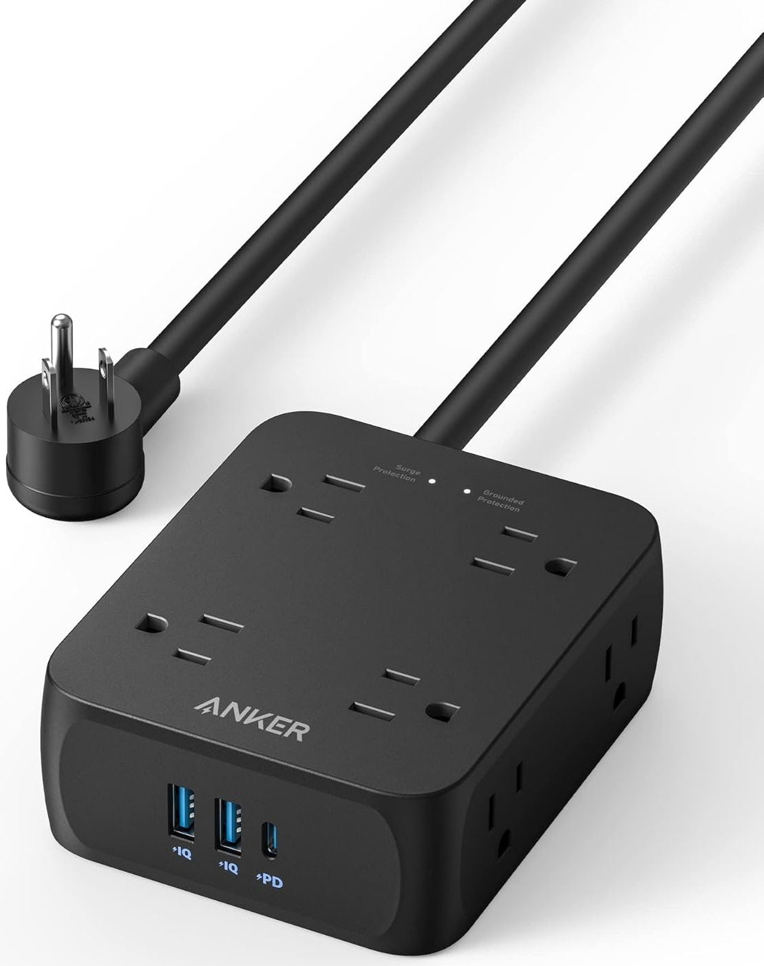 Anker 341 USB Power Strip 5ft | A9183 - Black by Anker - Refurbished - Very Good condition - US$66.49