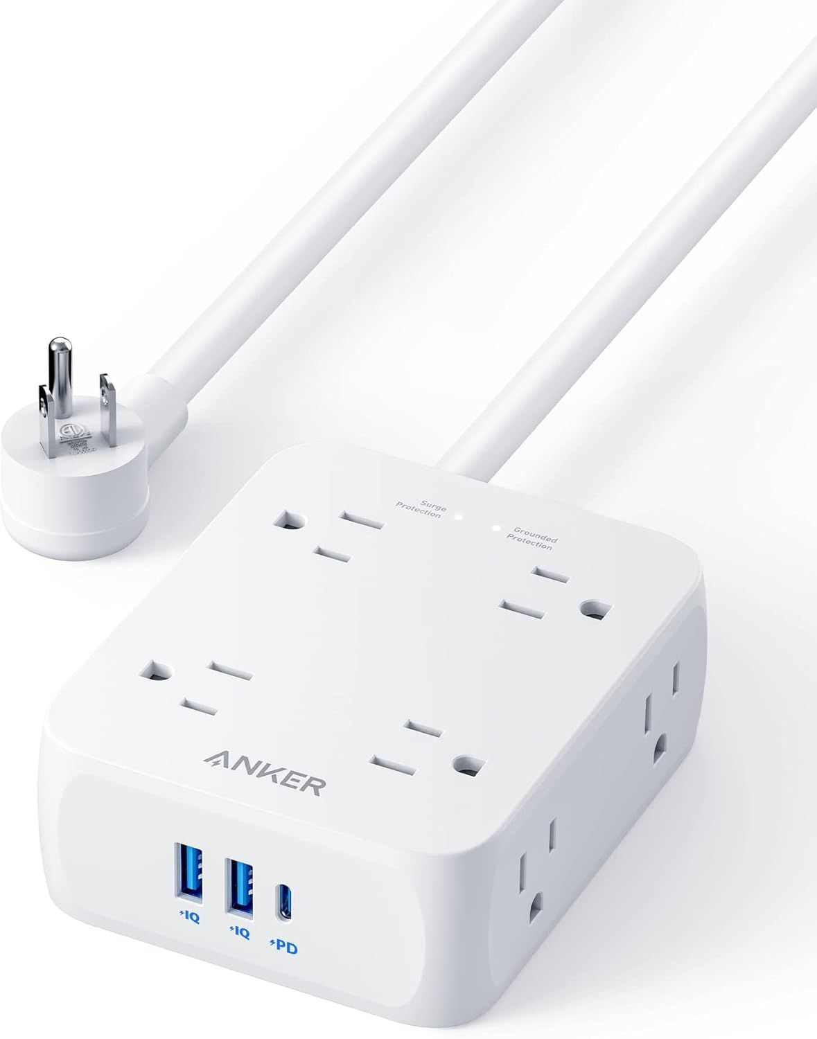Anker 341 USB Power Strip 5ft | A9183 - White - Very Good by Anker - Refurbished - Very Good condition - US$16.98