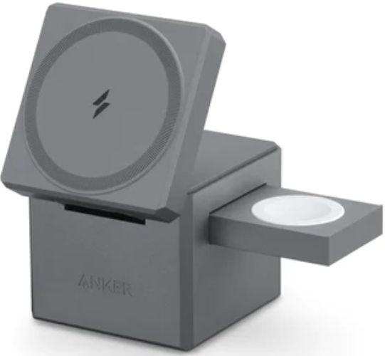 Anker 3-in-1 Cube Charger Stand with MagSafe - Grey by Anker - Refurbished - Premium condition - US$50.94