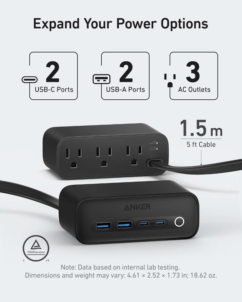 Anker 525 Charging Station | A91C0 - Phantom Black by Anker - Refurbished - Like New condition - Image 2