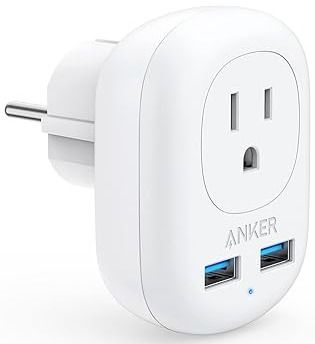 Anker European Travel PowerExtend USB Plug Power Adapter - White by Anker - Refurbished - Very Good condition - US$21.63