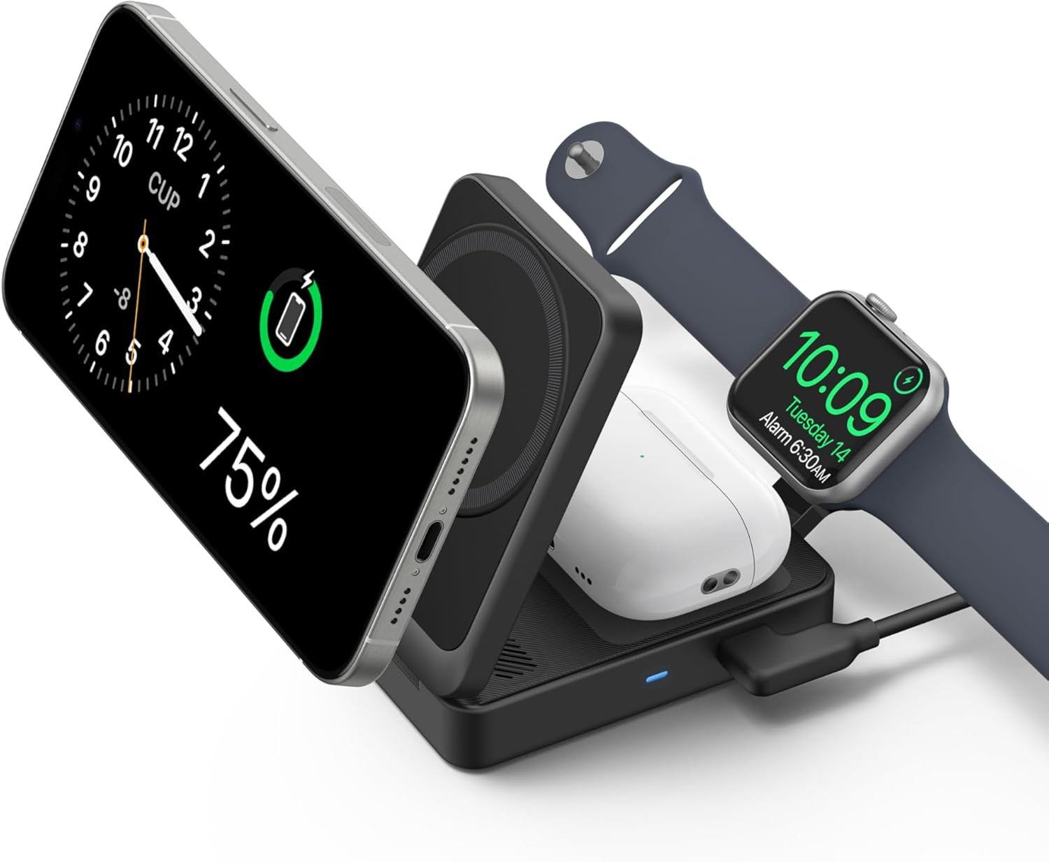 Anker MagGo 3-in-1 Wireless Charging Station - Black by Anker - Image 2