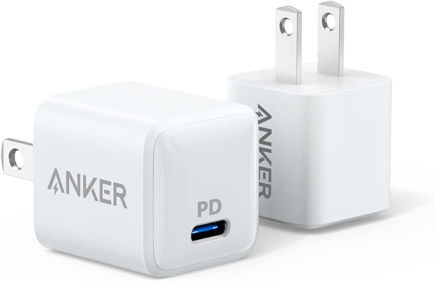 Anker PowerPort Nano 20W USB Type-C Wall Charger (2 Pack) - White by Anker - Refurbished - Very Good condition - US$71.48