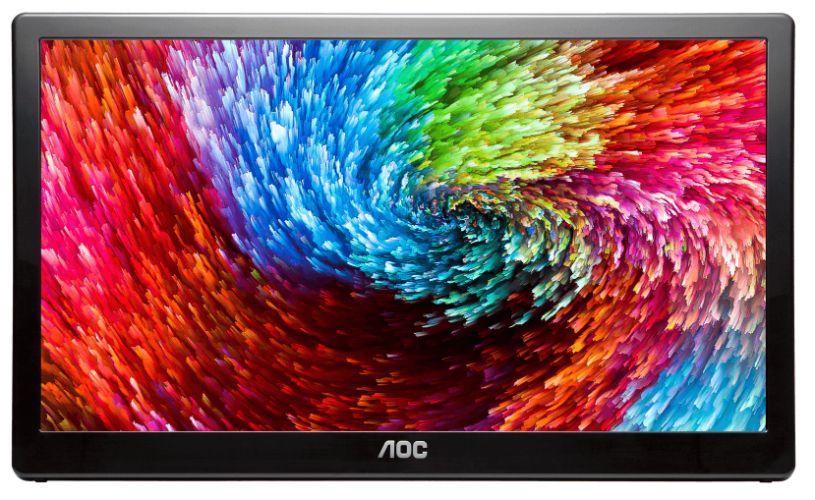 AOC E1659FWU 15.6" Portable LED Monitor - Black - 15.6 Inch by AOC - Refurbished - Very Good condition - US$48.98