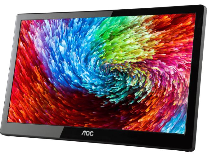 AOC E1659FWU 15.6" Portable LED Monitor - Black - 15.6 Inch by AOC - Image 2