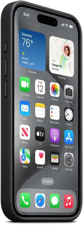 Apple FineWoven Series Phone Case for MagSafe for Apple iPhone 15 Pro - Black by Apple - Image 3