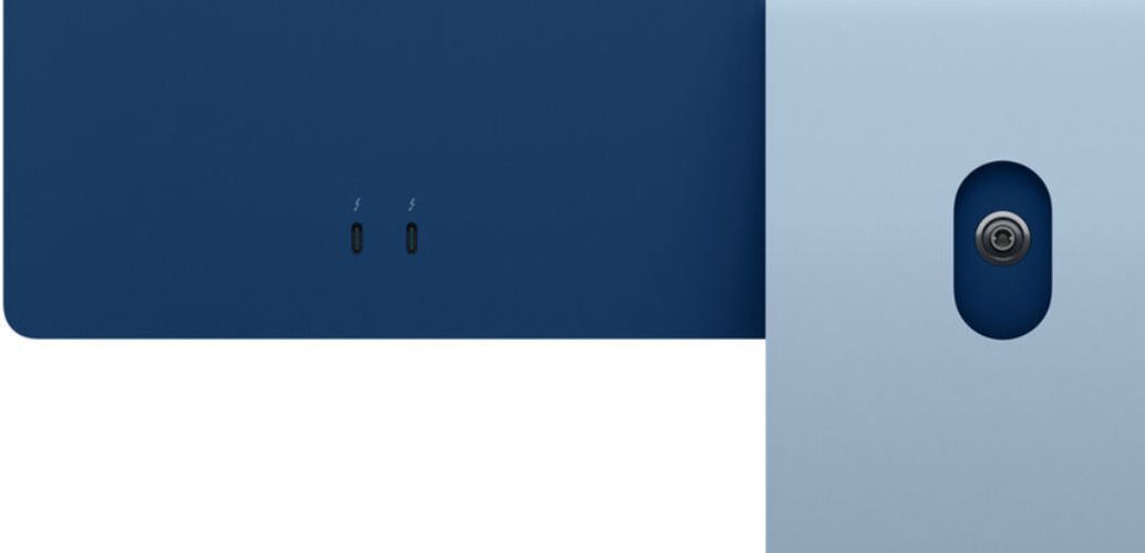 Apple iMac 2021 M1 (Two ports) 24" - Apple M1 chip: 8-core CPU/8-Core GPU - 256GB - Blue - 8GB RAM - 24 Inch by Apple - Image 5