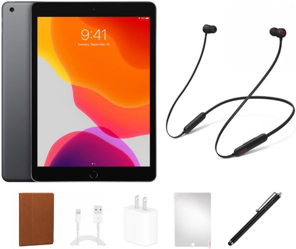iPad 7 (2019) Beats Flex BUNDLE SET - 32GB - WiFi - Space Grey by Apple - Refurbished - Very Good condition - US$233.49