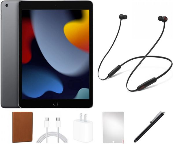iPad 9 (2021) Beats Flex BUNDLE SET - 64GB - WiFi - Space Grey by Apple - Refurbished - Very Good condition - US$218.49