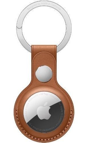 Apple Leather Key Ring Case For AirTag - Saddle Brown by Apple - Refurbished - Good condition - US$19.99