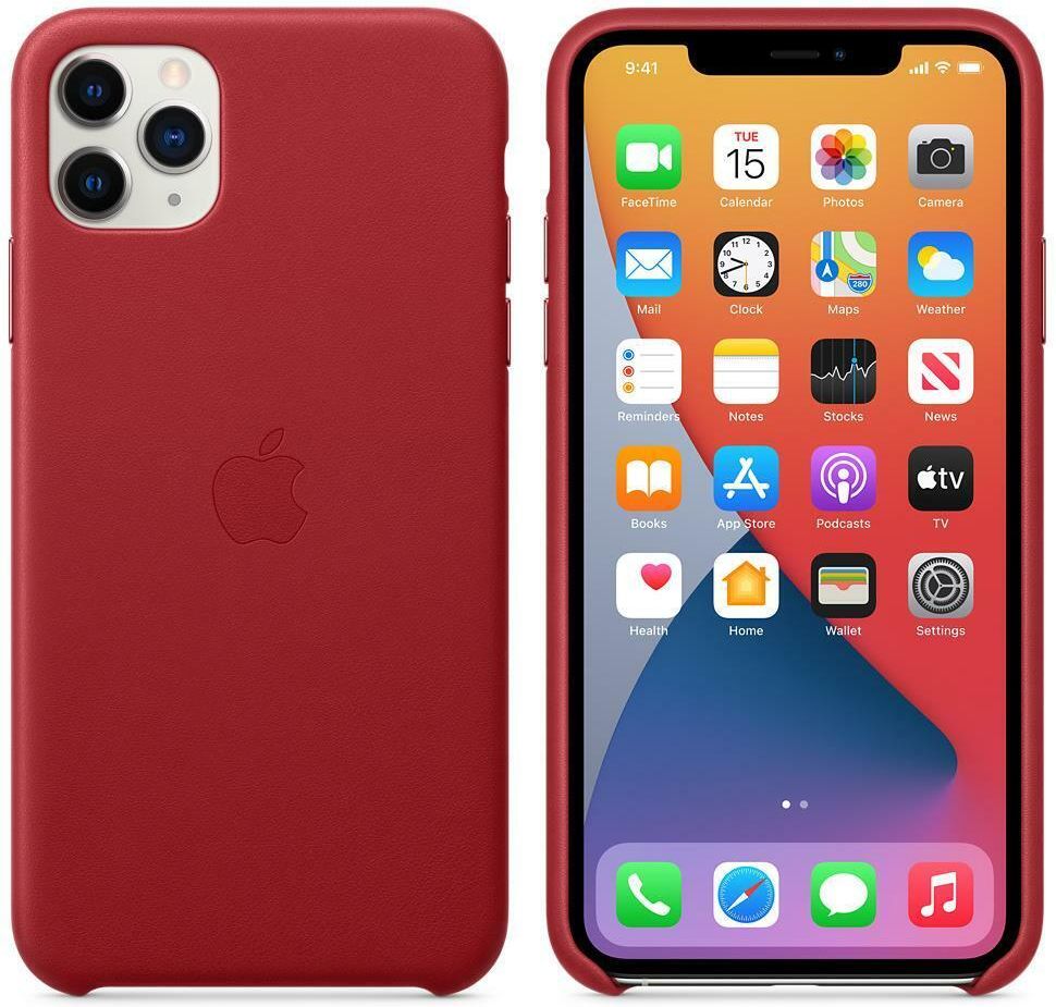 Apple Leather Phone Case for iPhone 11 Pro Max - Red by Apple - Image 3