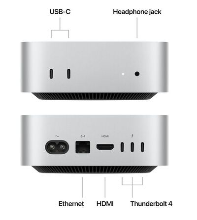 Apple Mac mini (Late 2024) - Apple M4 chip 10-core CPU - 256GB - Silver - 16GB RAM by Apple - Image 2