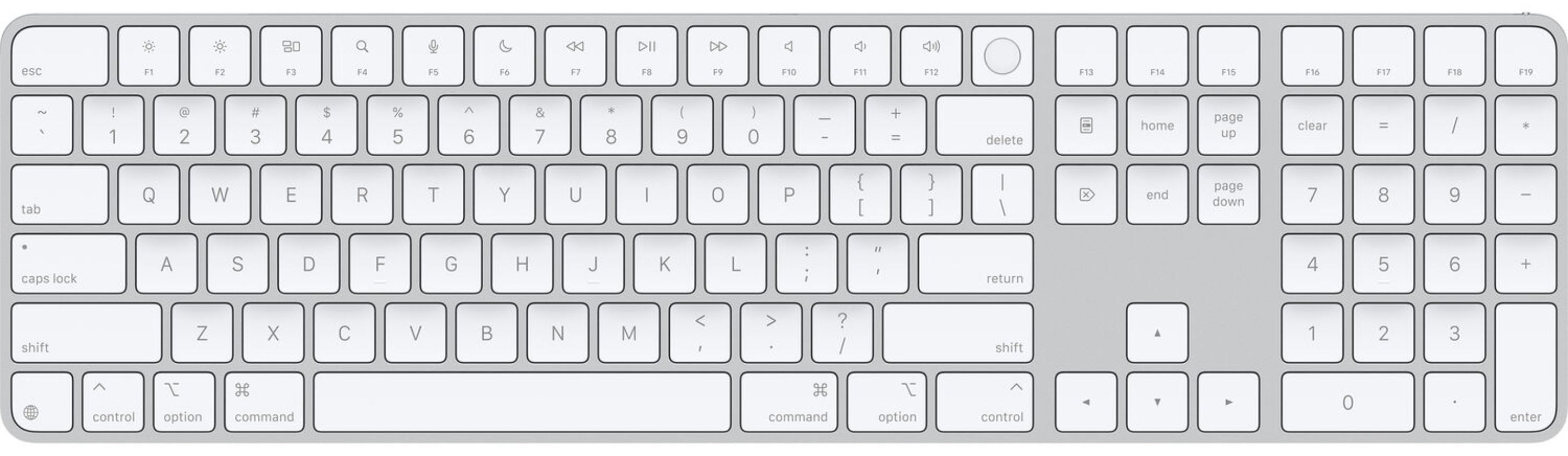 Apple Magic Keyboard with Touch ID and Numeric Keypad for Mac Models - White by Apple - Refurbished - Like New condition - CA$147.99