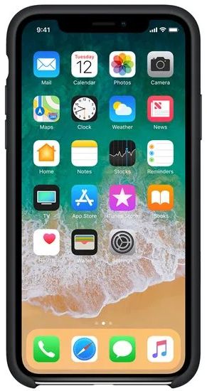 Apple Silicone Phone Case for iPhone X - Black by Apple - Image 2