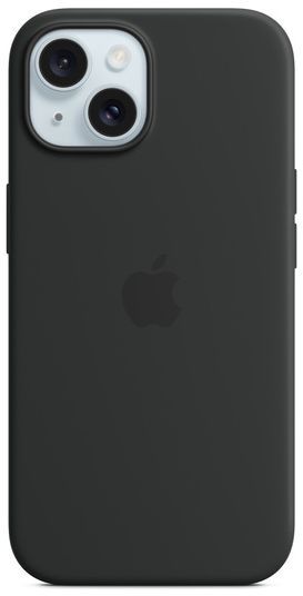 Apple Silicone Phone Case with MagSafe for iPhone 15 - Black by Apple - Refurbished - Good condition - US$35.84
