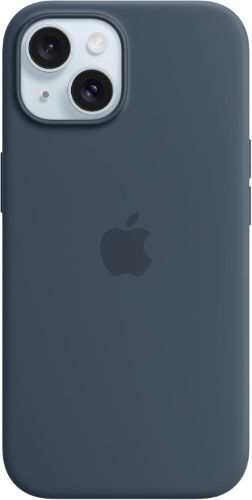 Apple Silicone Phone Case with MagSafe for iPhone 15 Plus - Storm Blue by Apple - Refurbished - Brand New condition - US$11.33