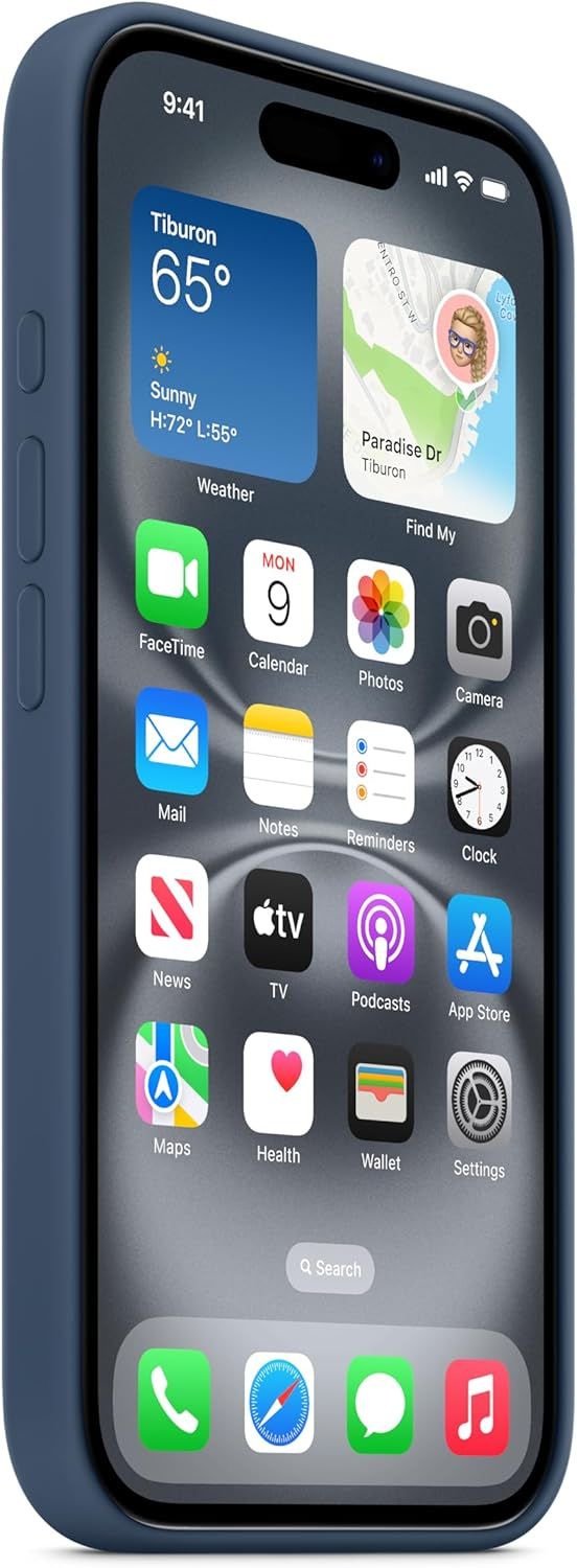 Apple Silicone Phone Case with MagSafe for iPhone 16 Plus - Denim by Apple - Refurbished - Like New condition - Image 2