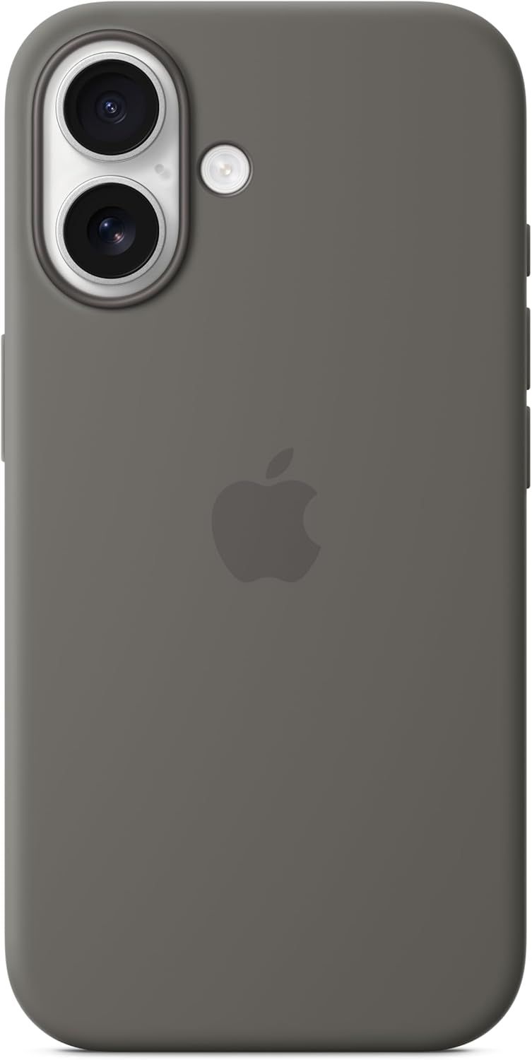 Apple Silicone Phone Case with MagSafe for iPhone 16 Plus - Stone Gray by Apple - Refurbished - Like New condition - US$42.89