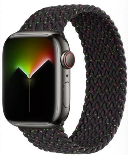 Apple Watch Braided Solo Loop (45mm) - Black Unity - Size 11 by Apple - Refurbished - Very Good condition - Image 2