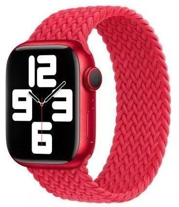Apple Watch Braided Solo Loop (45mm) - Red - Size 10 by Apple - Refurbished - Like New condition - Image 2