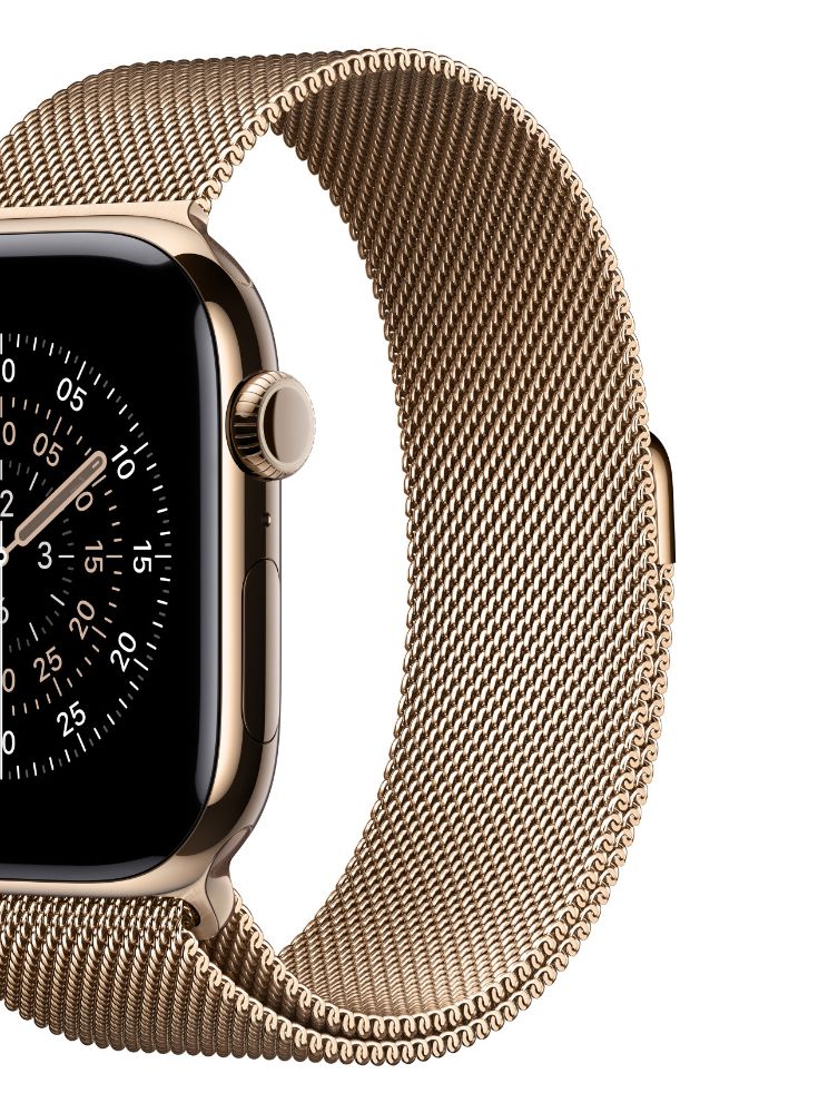 Apple Watch Milanese Loop Band (46mm) - Gold - Medium/Large Size by Apple - Image 2