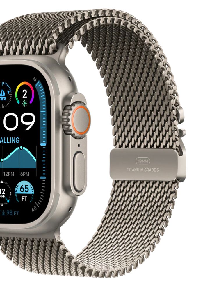 Apple Watch Milanese Loop Band (49mm) - Natural - Medium Size by Apple - Image 2