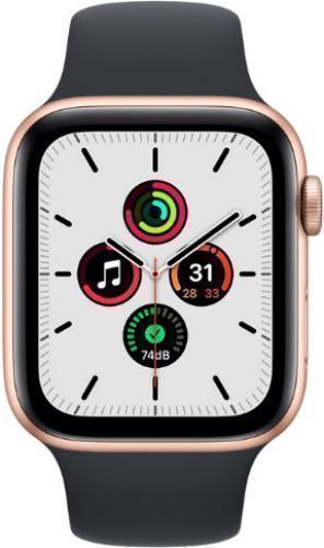 Apple Watch SE 1st Gen (2020) (GPS) - 32GB - 40mm - Gold Aluminum Case with Black Rubber Sport Band by Apple - Refurbished - Very Good condition - US$139.99