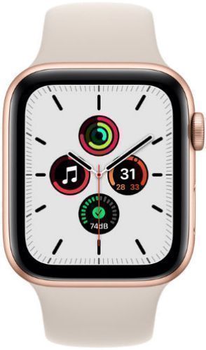 Apple Watch SE 1st Gen (2020) (Cellular + GPS) - 32GB - 40mm - Gold Aluminum Case with Starlight Rubber Sport Band by Apple - Refurbished - Very Good condition - US$100.45