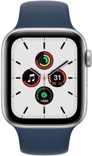 Apple Watch SE 1st Gen (2020) (Cellular + GPS) - 32GB - 40mm - Silver Aluminum Case with Abyss Blue Rubber Sport Band by Apple - Refurbished - Very Good condition - US$119.54