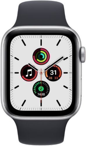 Apple Watch SE 1st Gen (2020) (Cellular + GPS) - 32GB - 40mm - Silver Aluminum Case with Black Rubber Sport Band by Apple - Refurbished - Very Good condition - US$1008.98