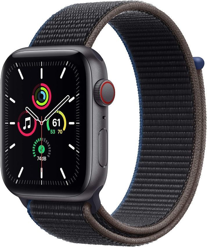 Apple Watch SE 1st Gen (2020) (Cellular + GPS) - 32GB - 40mm - Space Grey Aluminum Case with Charcoal Textile Sport Loop Band by Apple - Refurbished - Good condition - US$106.18