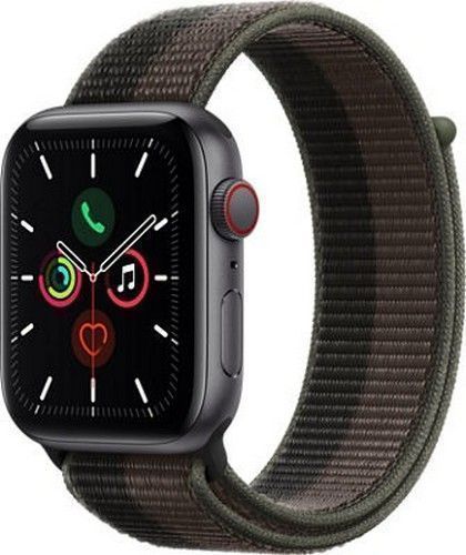 Apple Watch SE 1st Gen (2020) (Cellular + GPS) - 32GB - 44mm - Space Grey Aluminum Case with Tornado/Gray Textile Sport Loop Band by Apple - Refurbished - Very Good condition - US$109.74