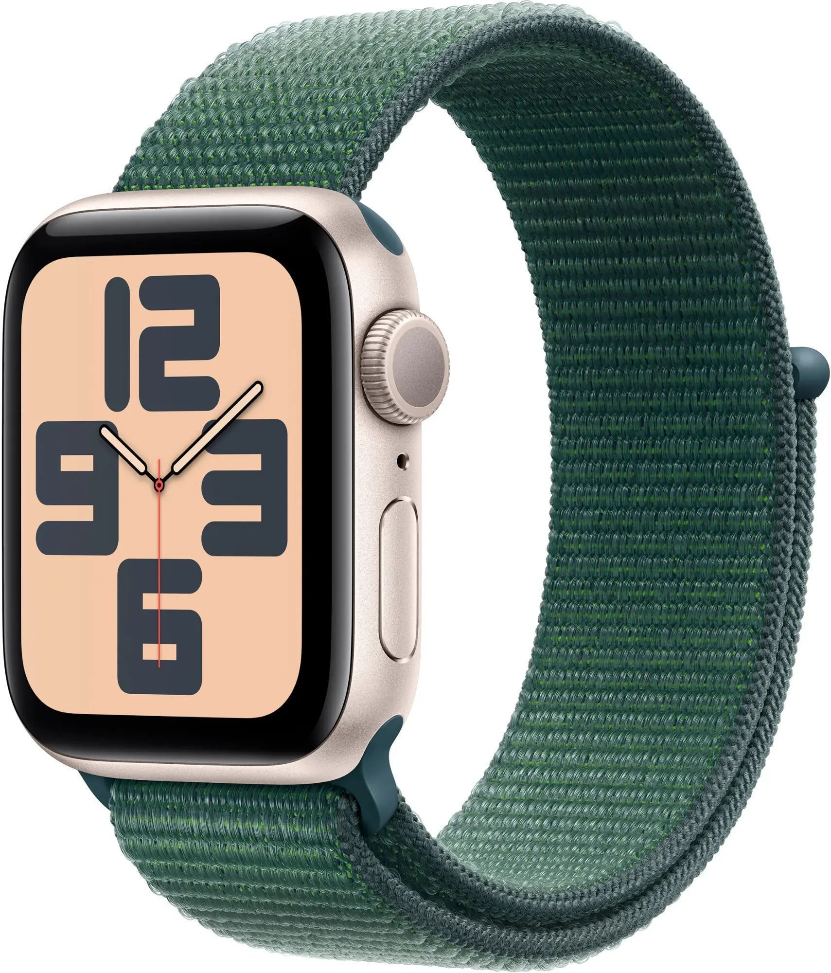 Apple Watch SE 2nd Gen (2022) (GPS) - 32GB - 40mm - Starlight Aluminum Case with Lake Green Textile Sport Loop Band - One Size by Apple - Refurbished - Premium condition - CA$262.99