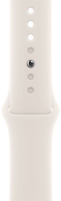 Apple Watch Series 10 (Cellular + GPS) - 64GB - 46mm - Natural Titanium Case with Starlight Rubber Sport Band - S/M Size by Apple - Image 3